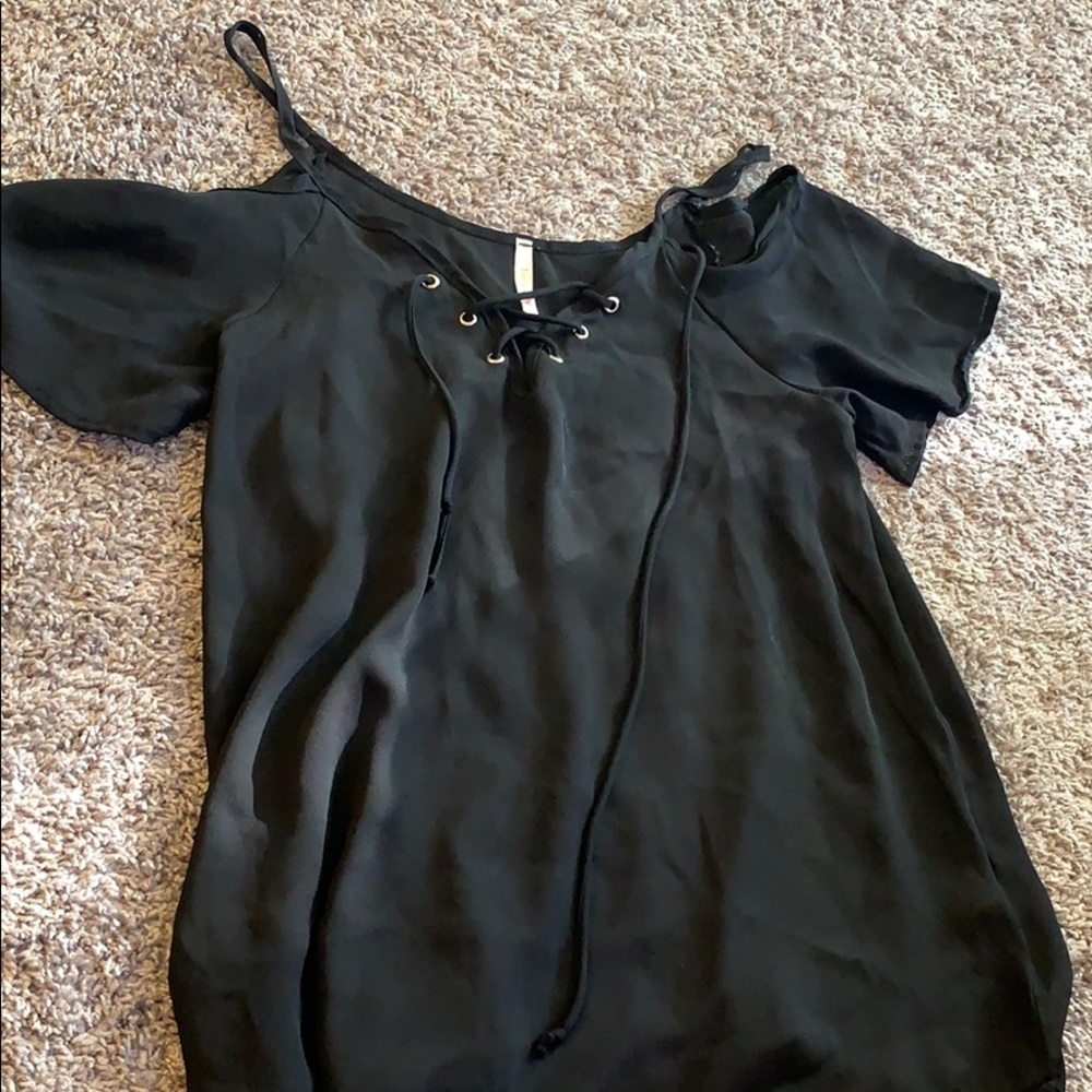 Off the shoulder top with straps and ties